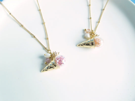 雪糕閃閃水晶球頸鏈