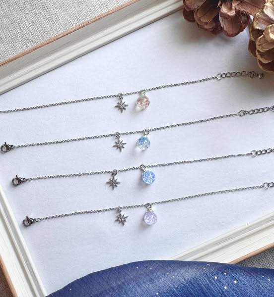 南十字星流沙水晶球手鏈