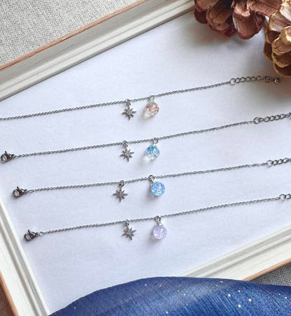 南十字星流沙水晶球手鏈