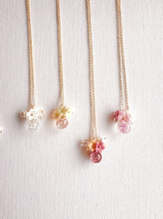 花花流沙水晶球頸鍊