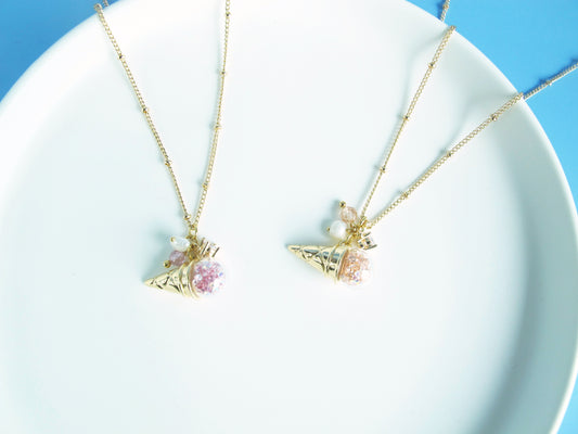 雪糕閃閃水晶球頸鏈