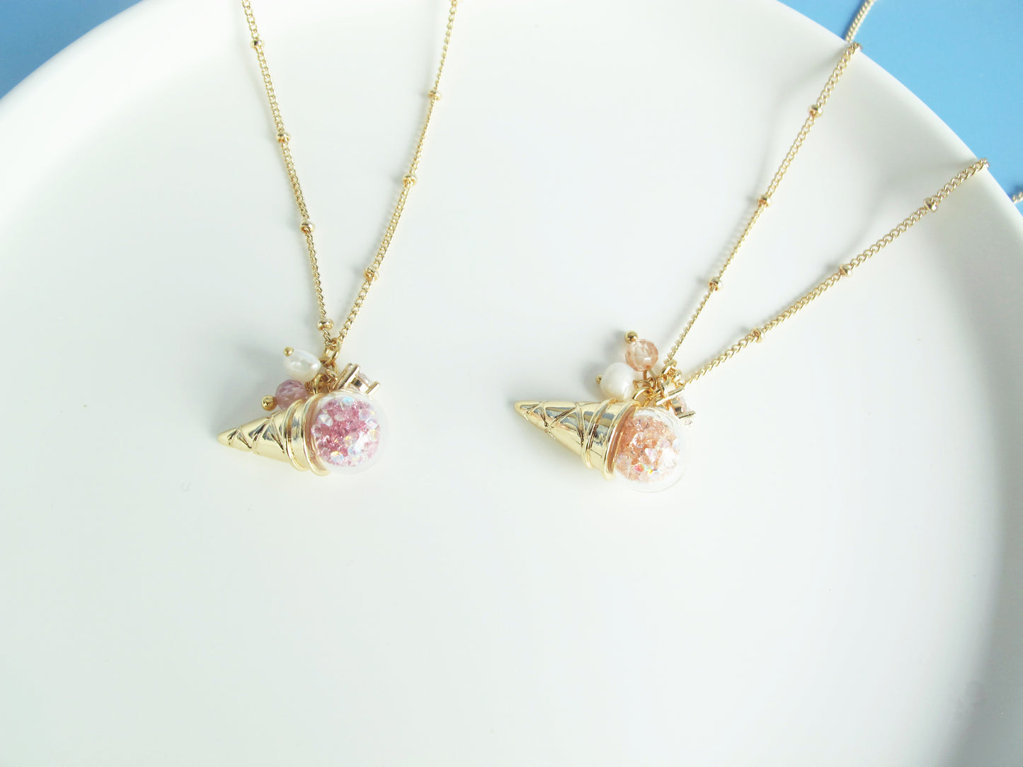 雪糕閃閃水晶球頸鏈