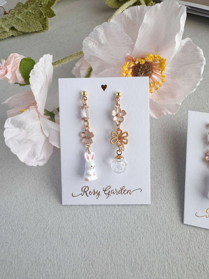 [Pre-order: Ships in 5 Business Days] Little Goldfish Crystal Orb Earrings (Clip-ons Available) | Handcrafted in Hong Kong