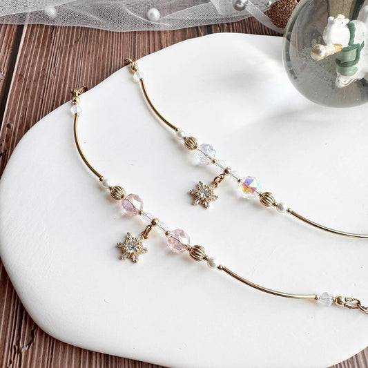 珠串雪花吊飾手鏈